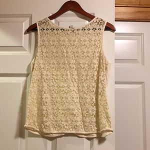 Excellent condition Anthropologie lace petal tank